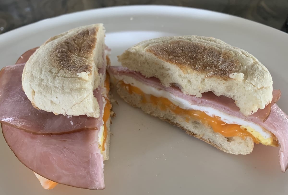 Recipe: Homemade Ham Egg and Cheese Breakfast Sandwich | MichaelFouts.com